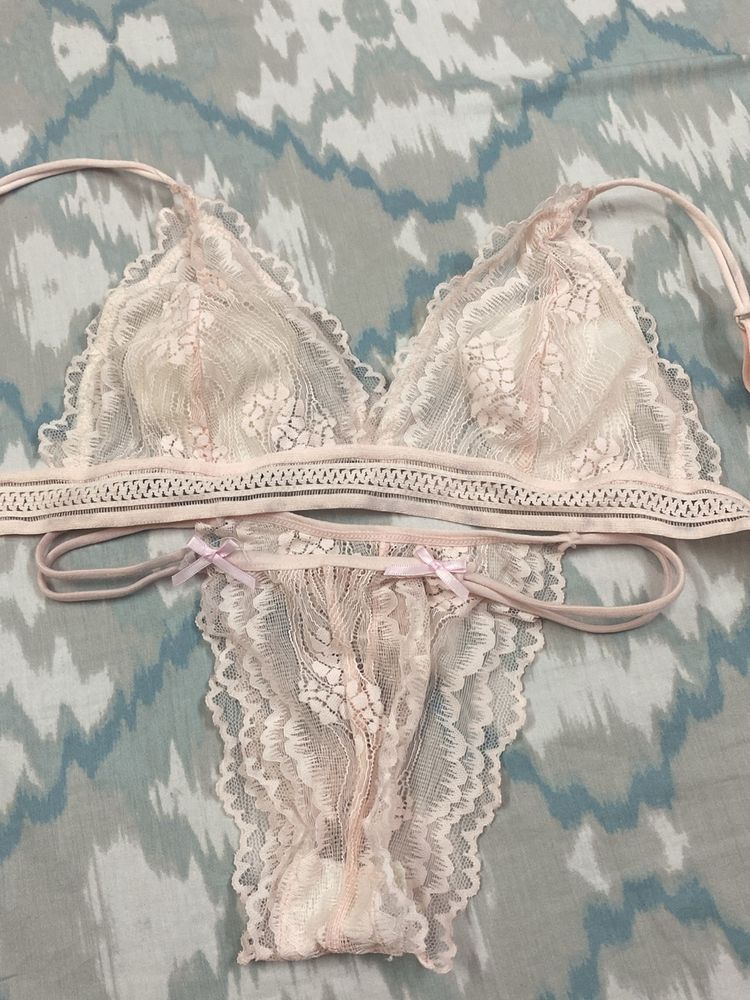 Imported Pink Lace Lingerie Set