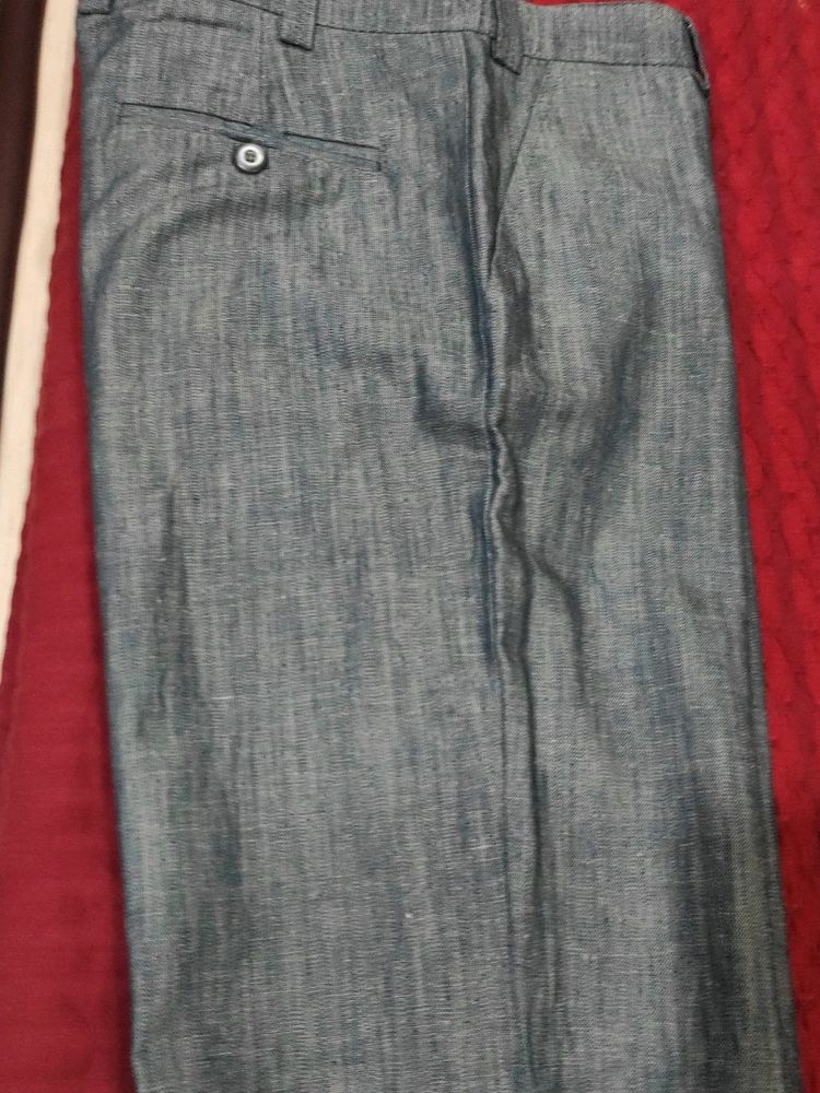 Men Trouser Bluish Grey