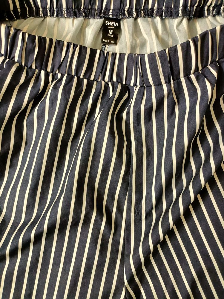 Shein Striped Wide Leg Shorts