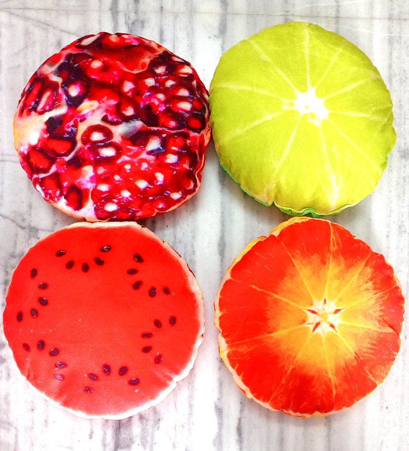 Beautiful Fruits Cushions Set Of 4 Pc