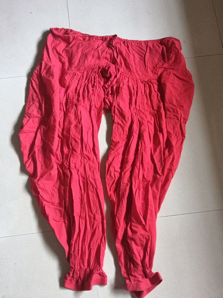 Red Colour Patiala Pant