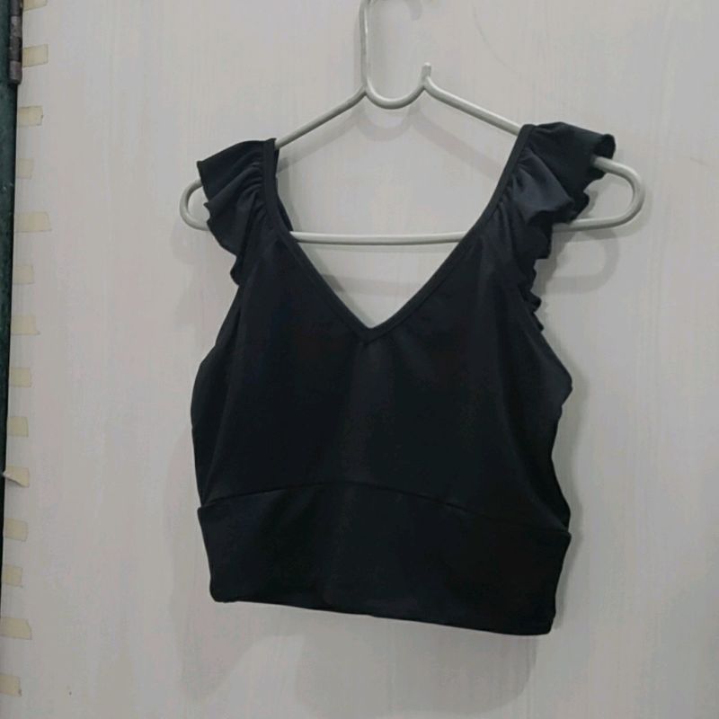 branded  top top is totally New untouched never worn it's perfect crop top with puffy short sleeves