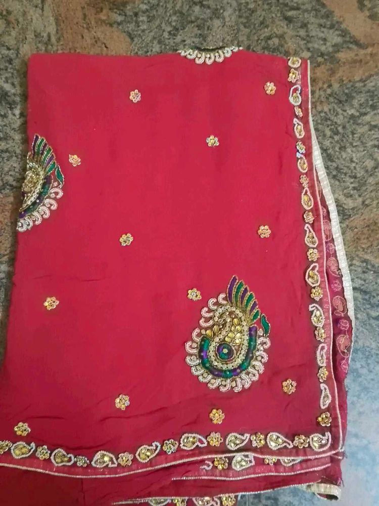 Diwali Offer 500 Only Heavy Red Saree