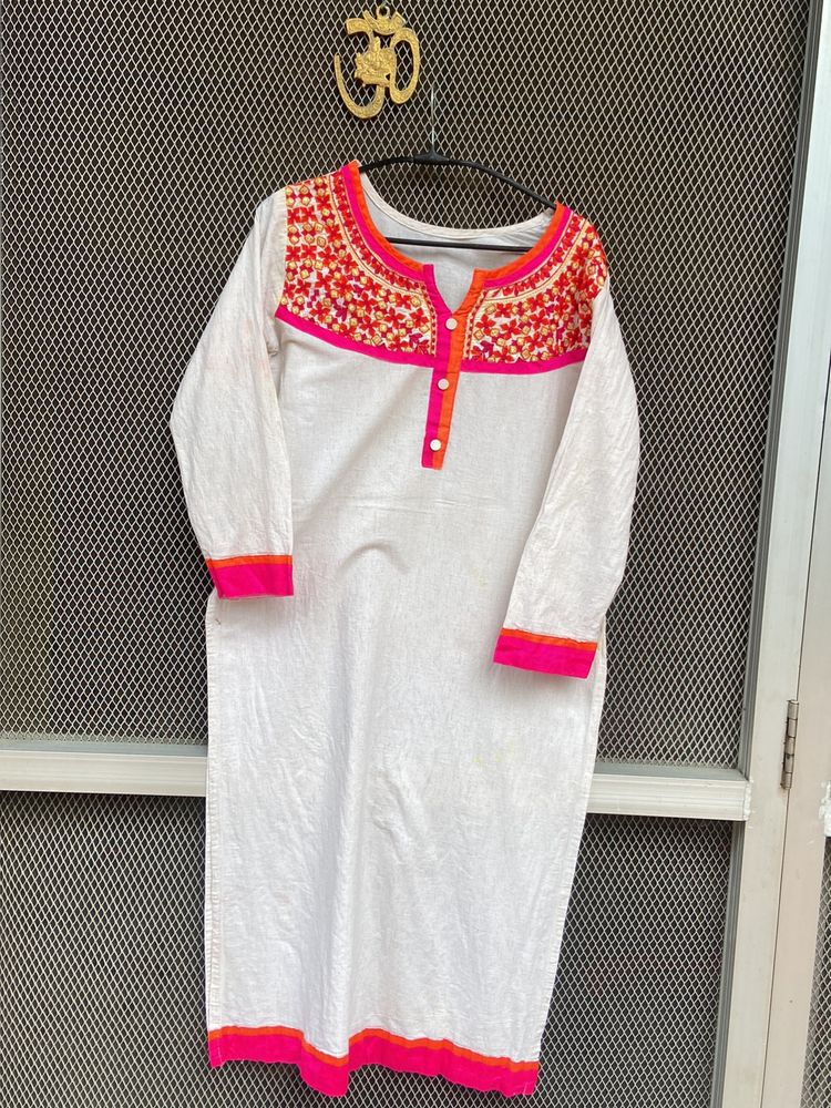 A Beautiful Pure Khadi Cotton Kurta