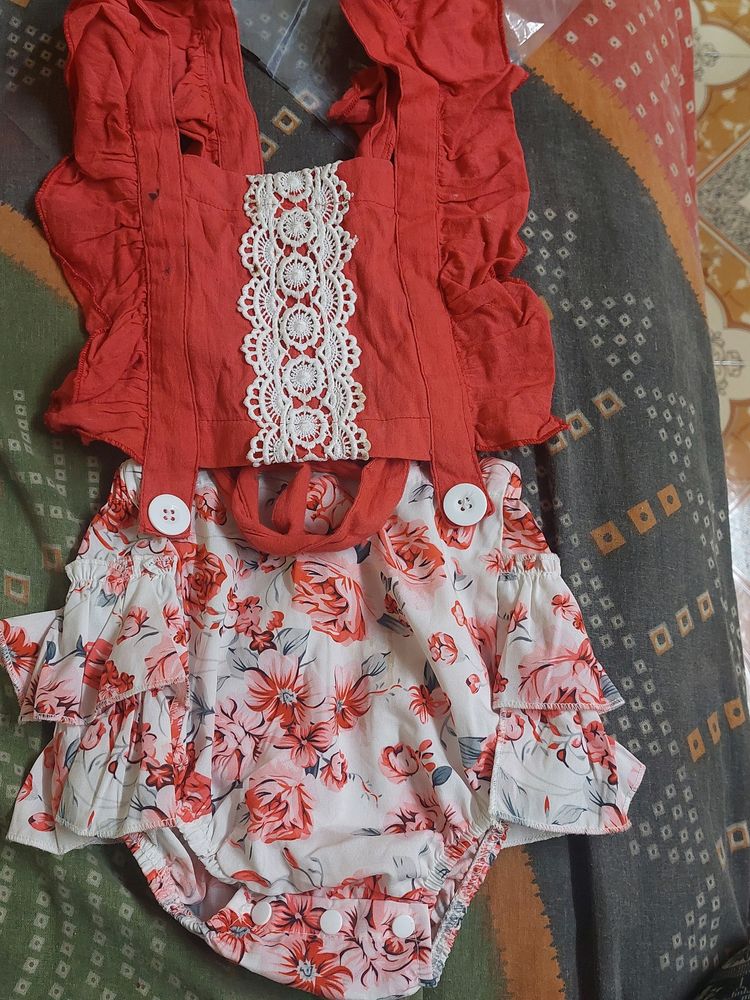 Red Dress Only 2 Times Wear 1-2 Yr Baby Dres