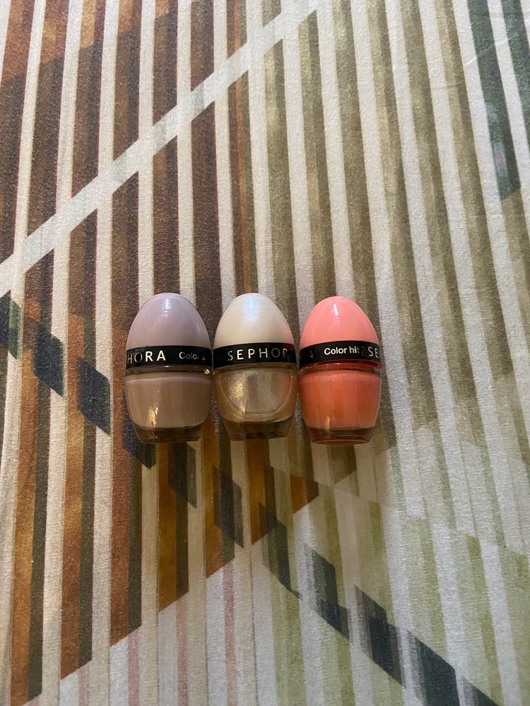 Sephora Nail Paints Set Of 3