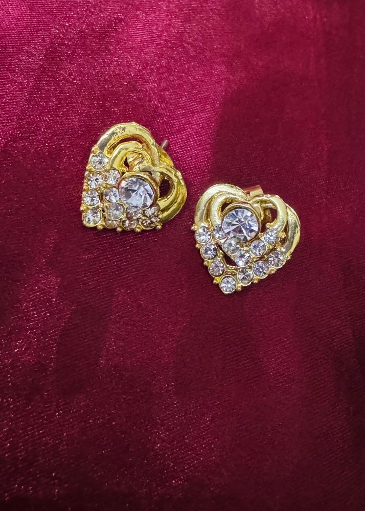 Heart Stud Earring With 3 Way Use