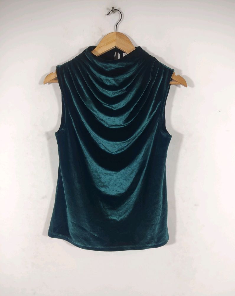 Velvet Western Cowl Top