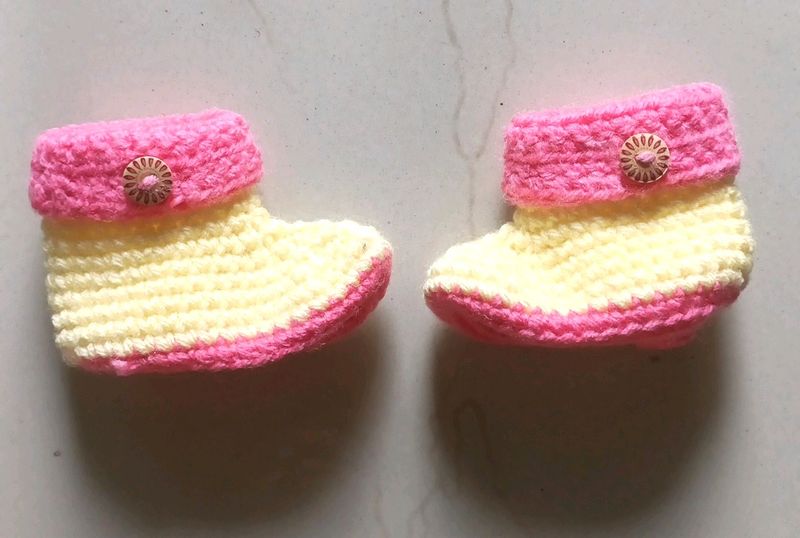 Newborn Baby Woolen Shoes