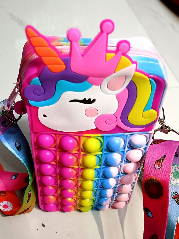 Unicorn Pop It Sling Bag Shoulder