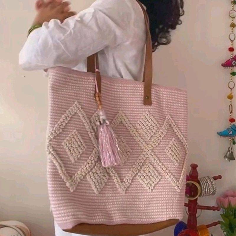 Anouk Pink Aesthetic Desi Tote Side Bag