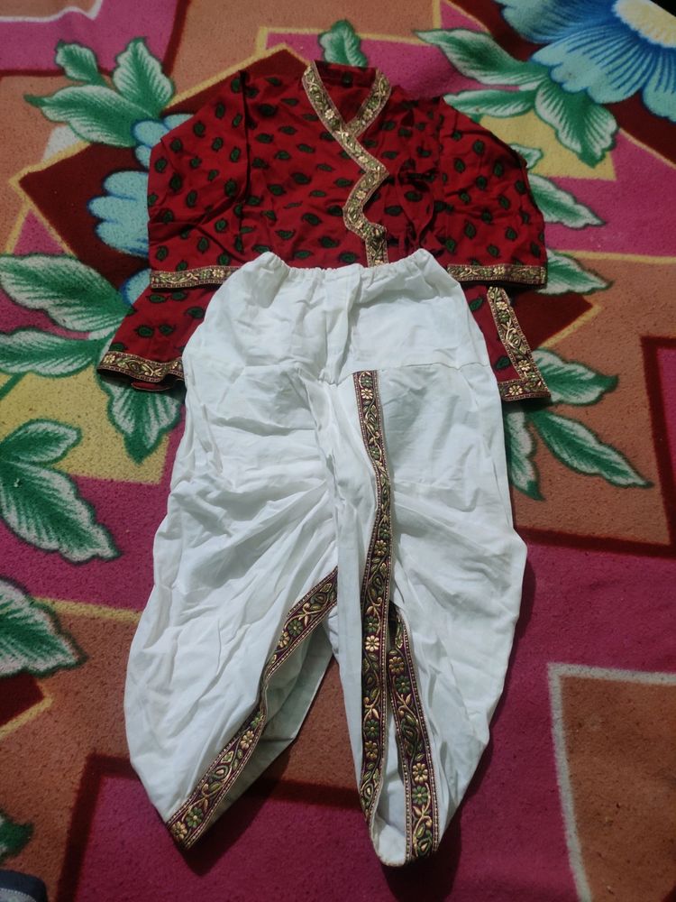 Red Kanha Dress, 2 Times Use Only