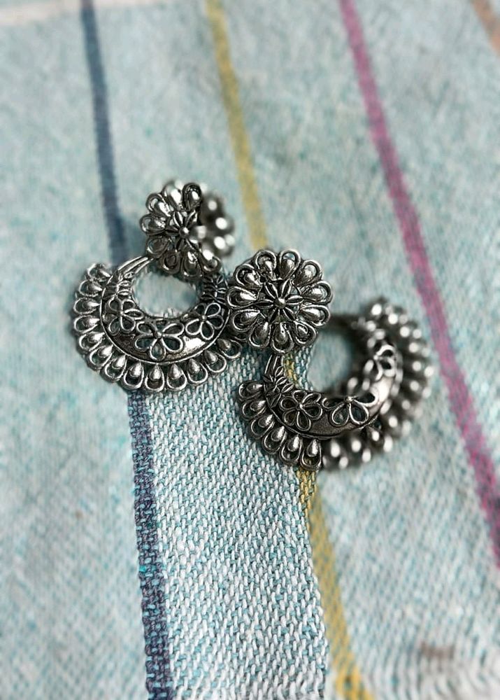 Silver Oxidised Earrings