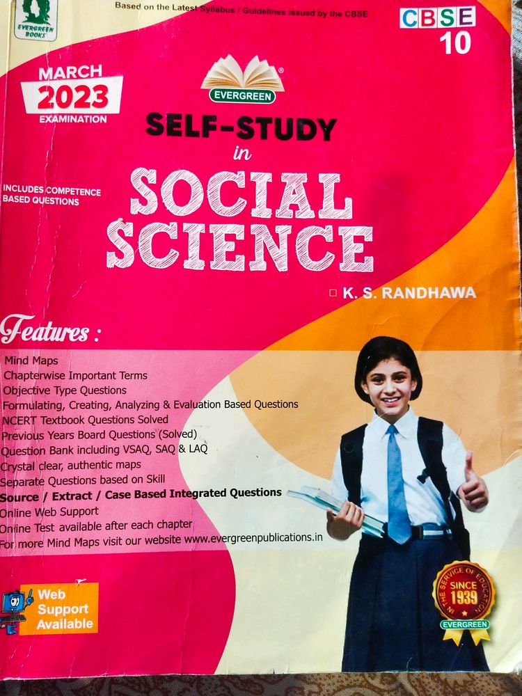 Class 10 Social Science  , Self Study Book