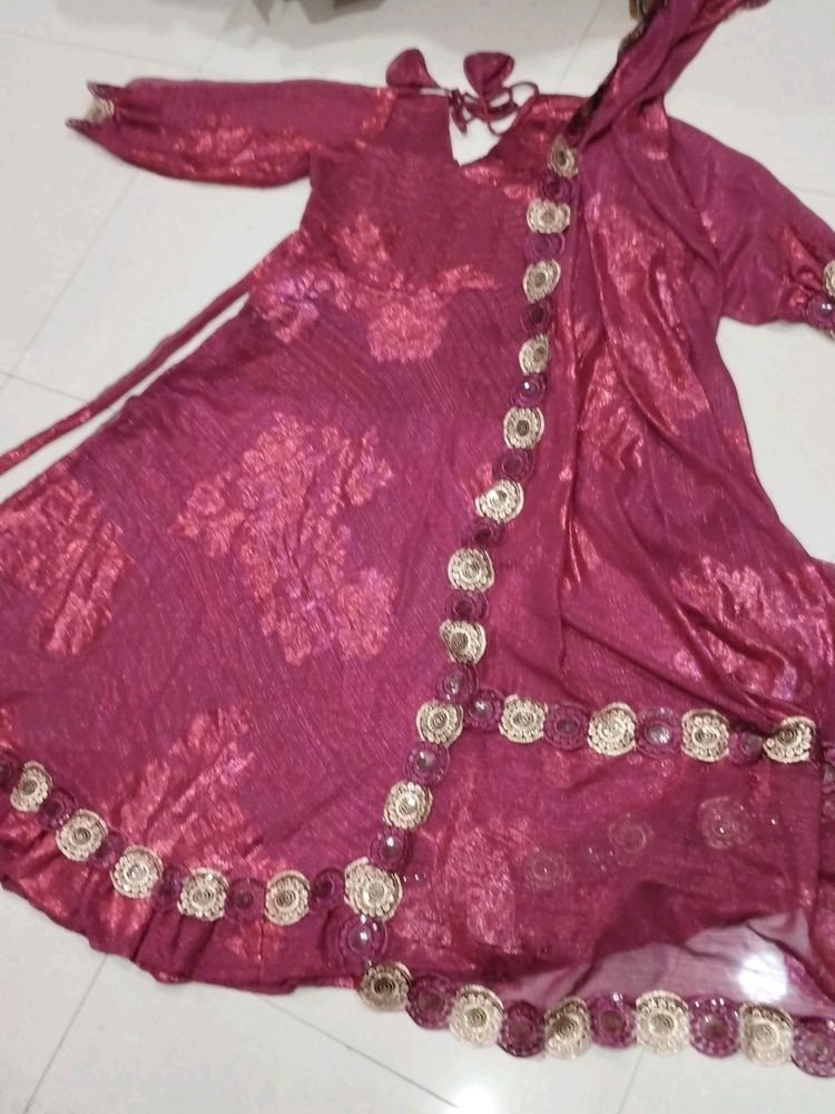 Georgette Gown With Dupatta