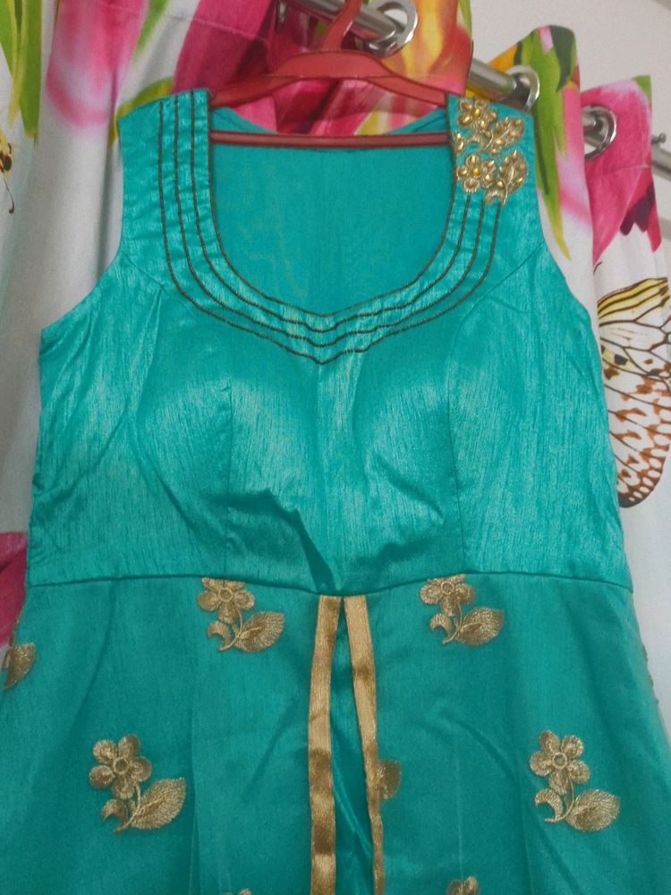 Sea Green Ethnic Dress