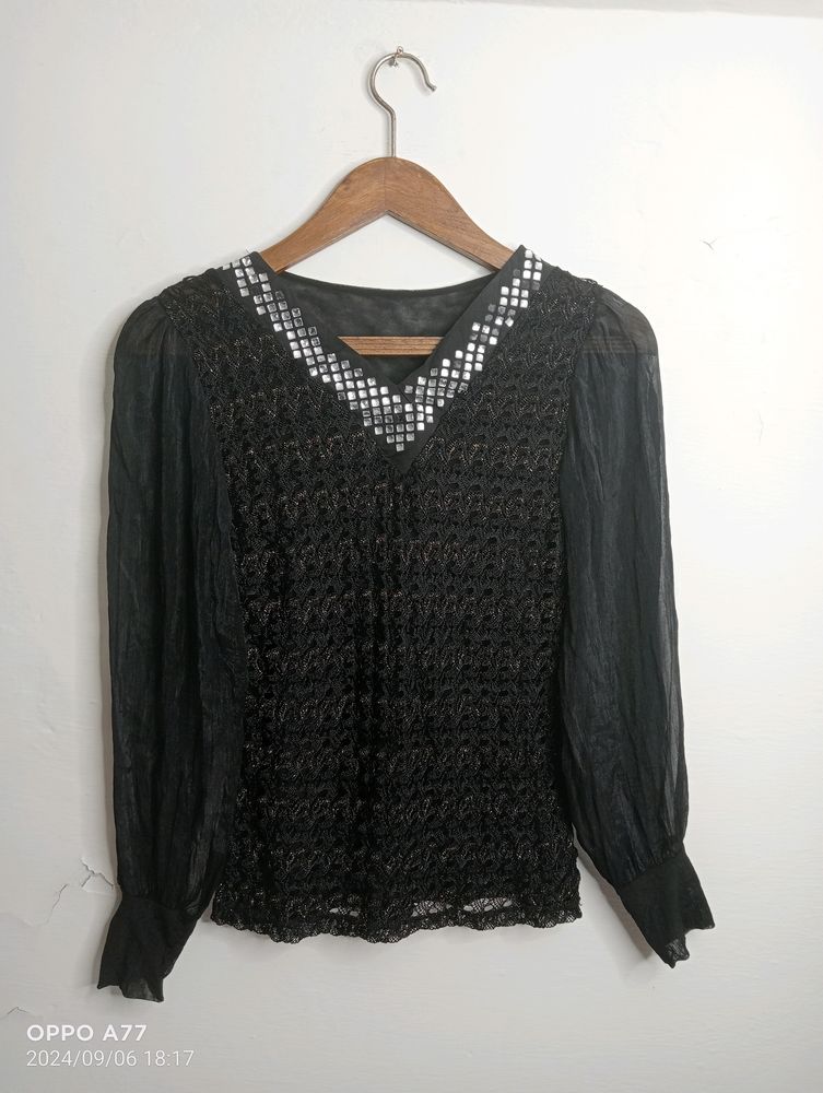 Black Casual Top (Girl' s)