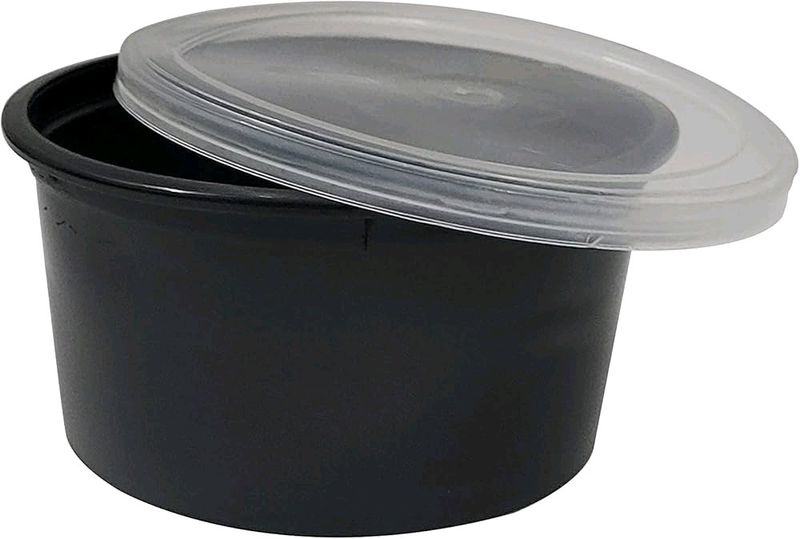 Reusable Plastic Round Food Container (Pack Of 20)