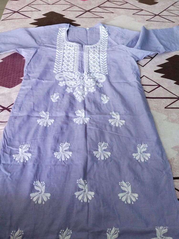 Cotton Lucknowi Work Kurta