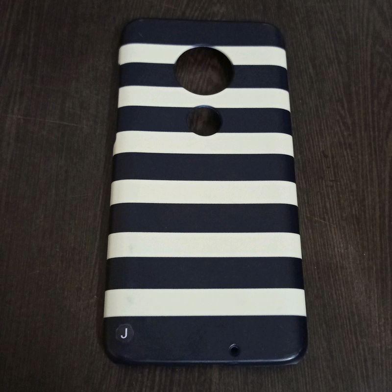 Mototrola Moto G7 black and white stripes Hard cov