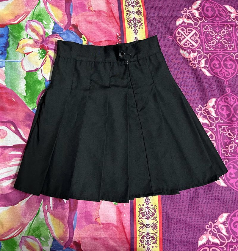 Pleated Mini/Tennis Skirt (Black)