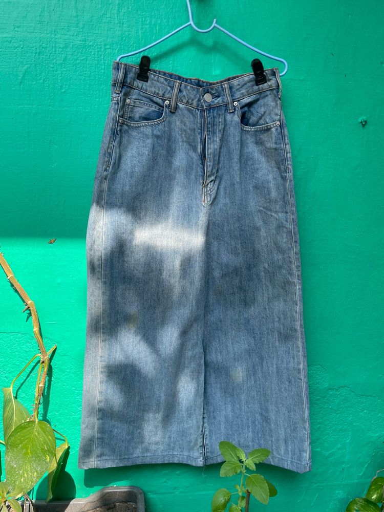 Long Denim Skirt