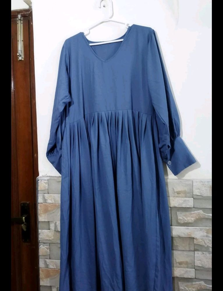 Ice Blue Aesthetic Abaya, Modest Dress