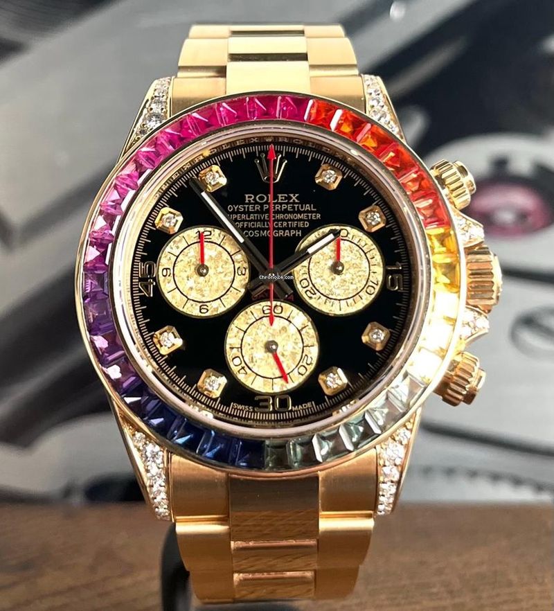 Rolex Daytona Rainbow 18Kt. Gold