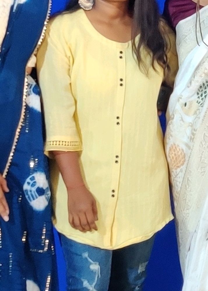 Yellow Short Kurti 💛