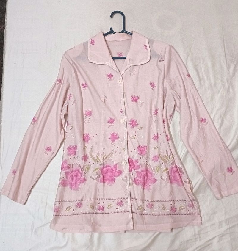 Pink Loose Shirt For Women