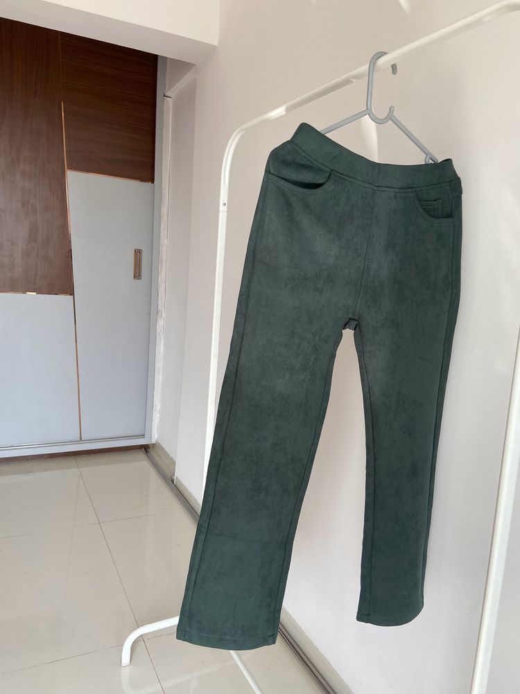 Forest Green Coloured Jeggings