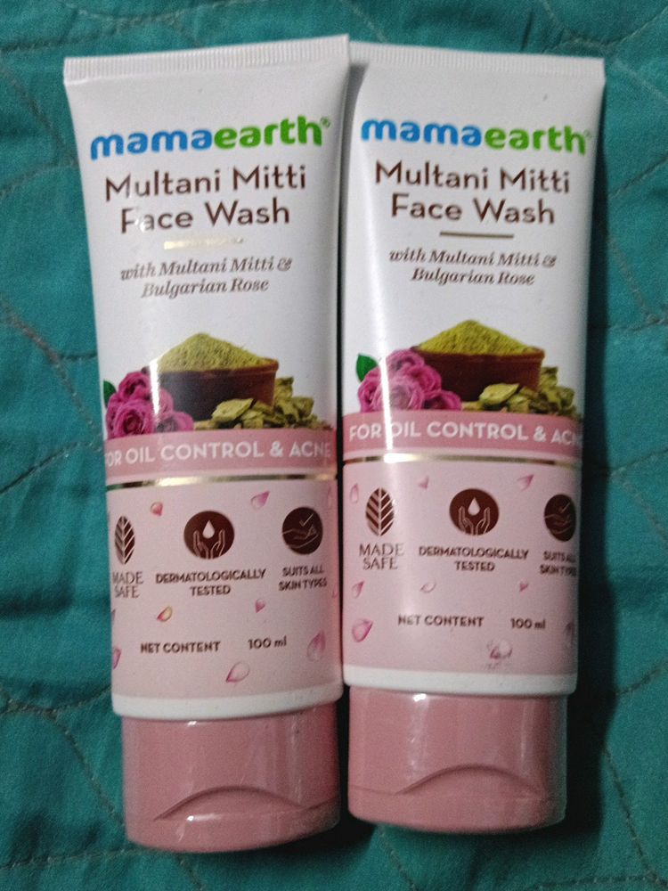 Combo Of 2 Mamaearth Multani Mitti Face Wash