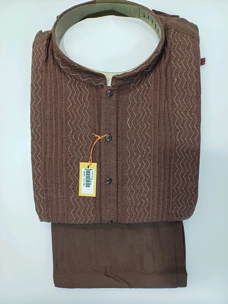 Kurta Chudidar Set (Brown)