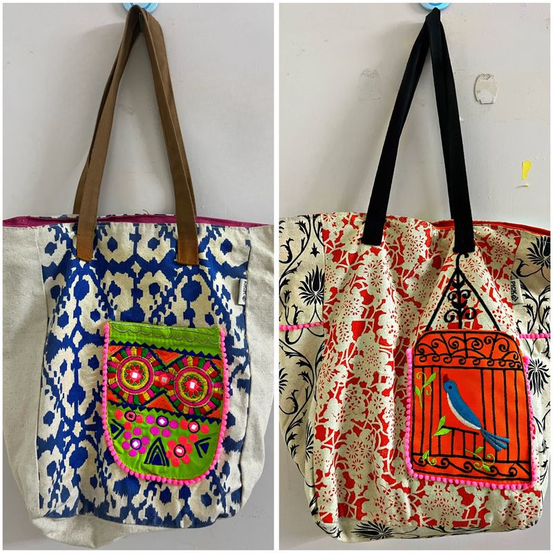 Combo Offer Shopping Embroidered Bags