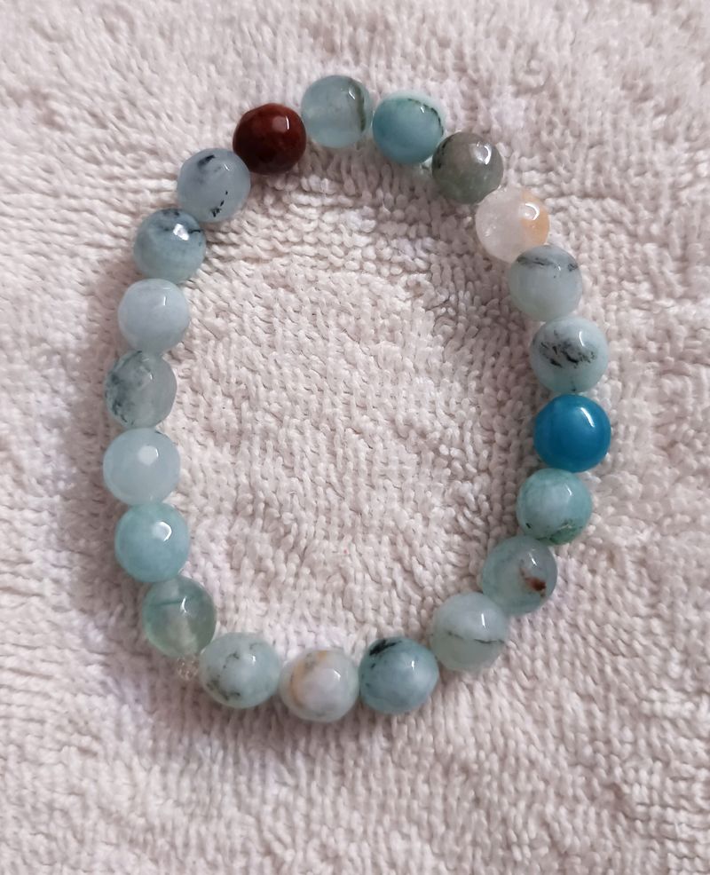 Blue Water Beads Bracelet