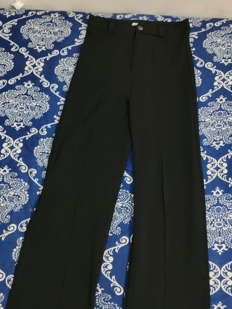 Black Straight Fit Trouser