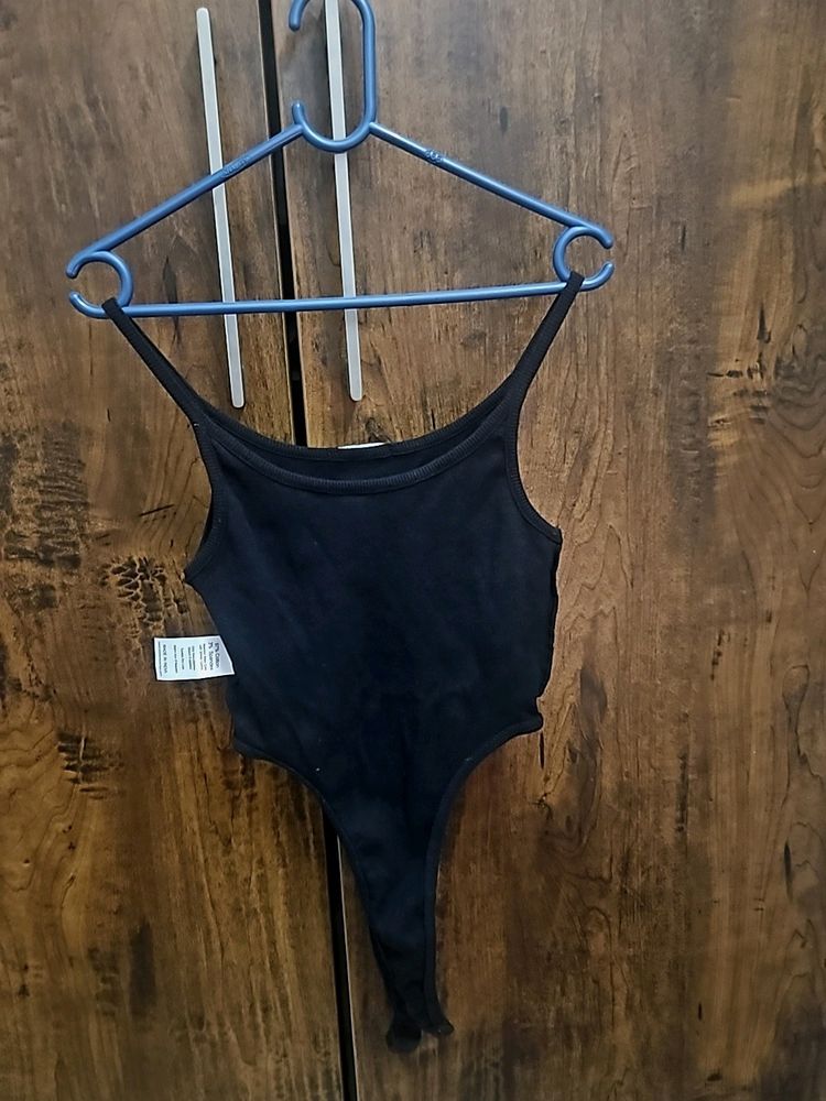 Bonkers CORNER - Black Ribbed Bodysuit