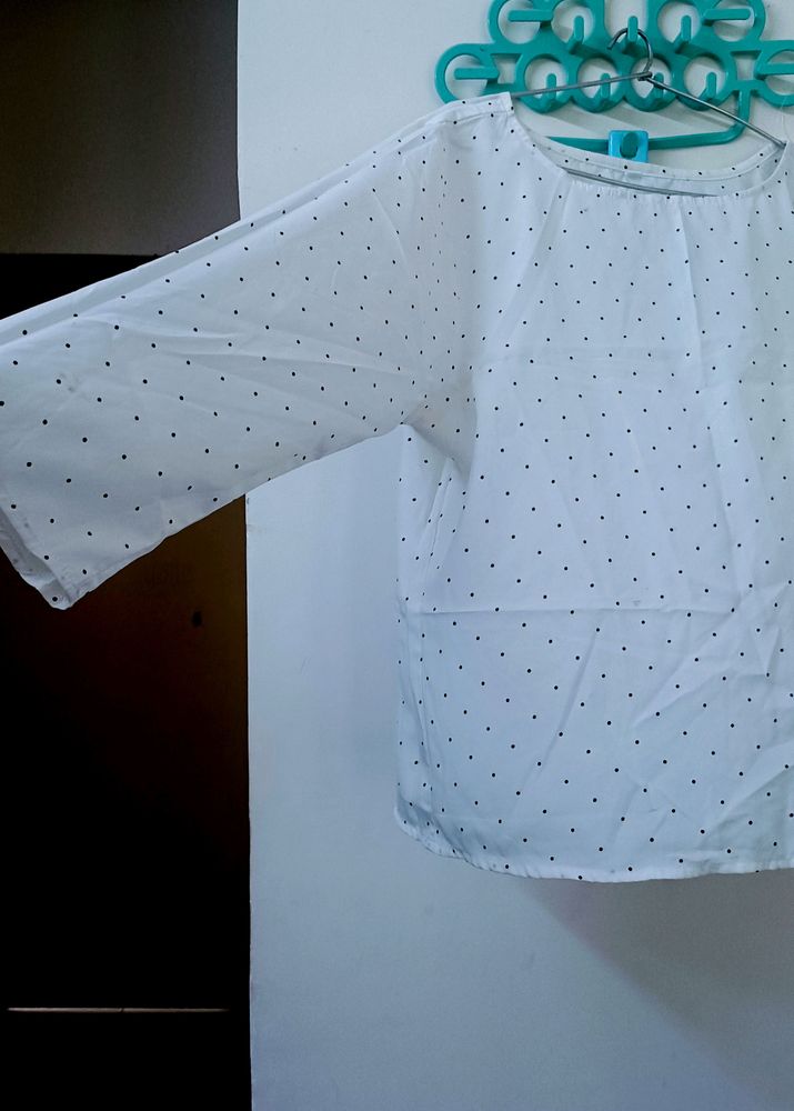 White Top With Black Dots Grace.