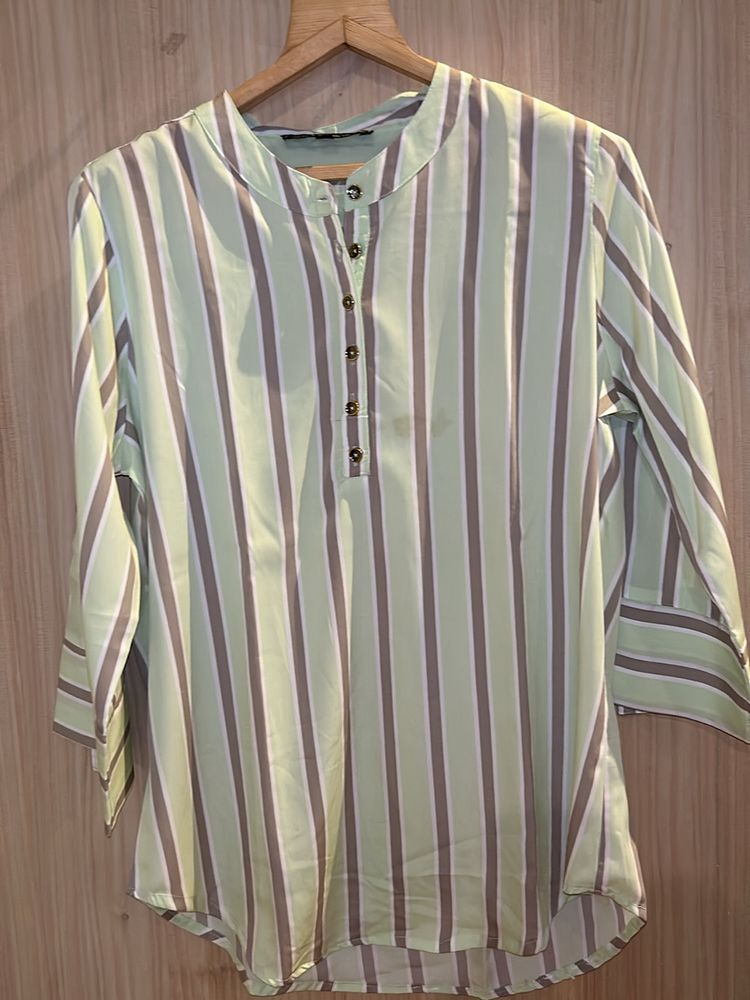 Lime Green Stripe Tunic