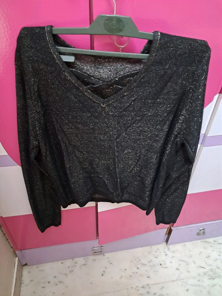 Black Shimmer Top