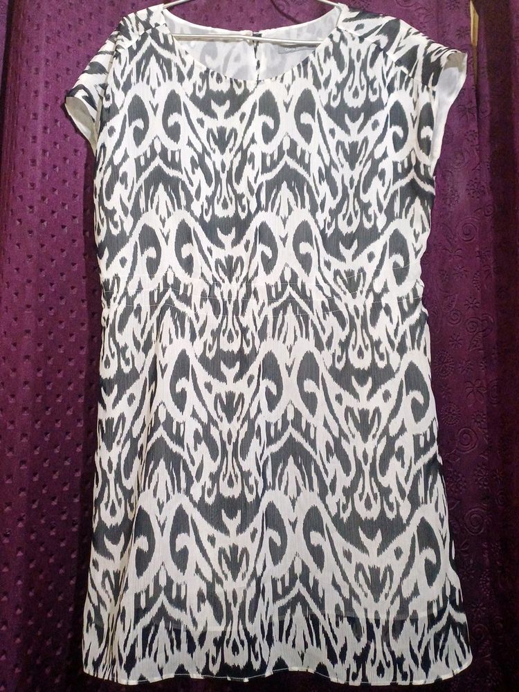 Olivia Brand Black & White Printed Dress