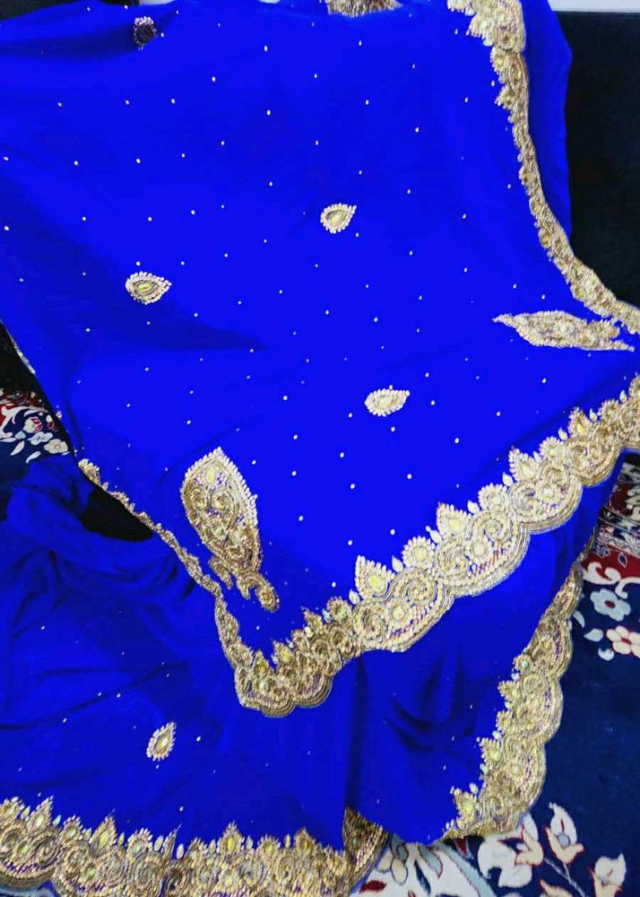 Blue Saree Party Wear