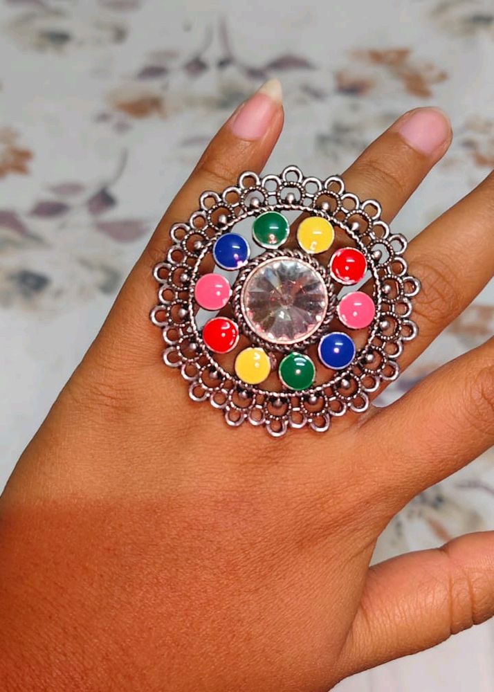 Oxide Jadau Ring 💍