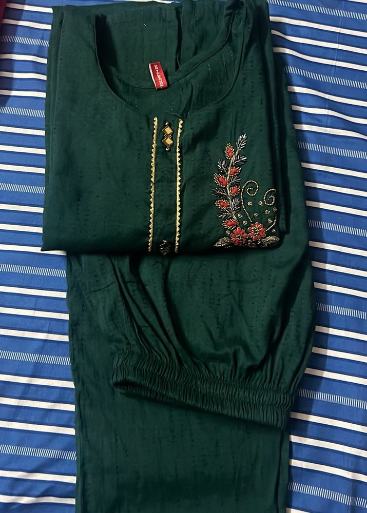 Green Kurta Set