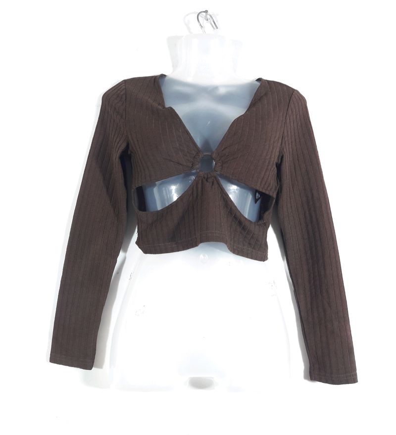 Coffee Brown Crop Top (Women's)