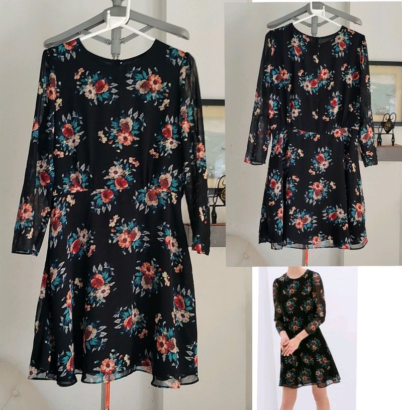 Zara Basic Midi floral Dress