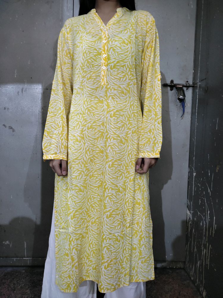 Yellow Long Sleeves Kurta....😉👍✨