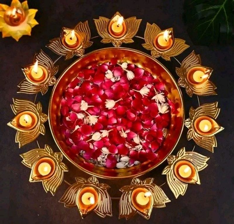 Diya Thali For Diwali And Decoration