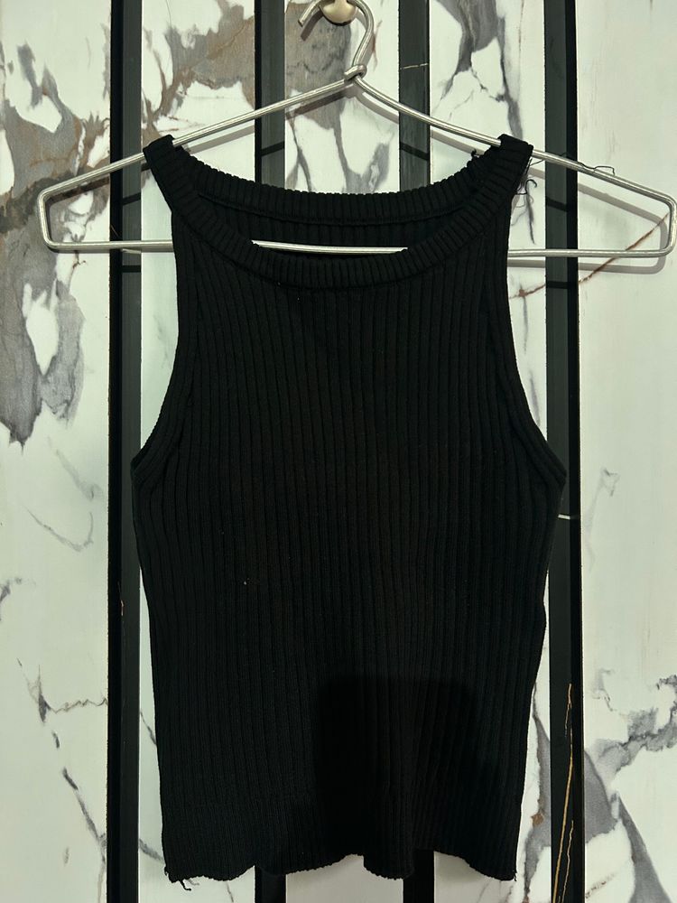 Black Crop Bodycone Dress