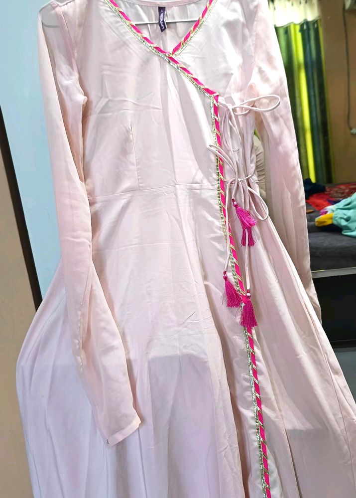 Women Pink Bugalbandi Kurta With Full Sleeve